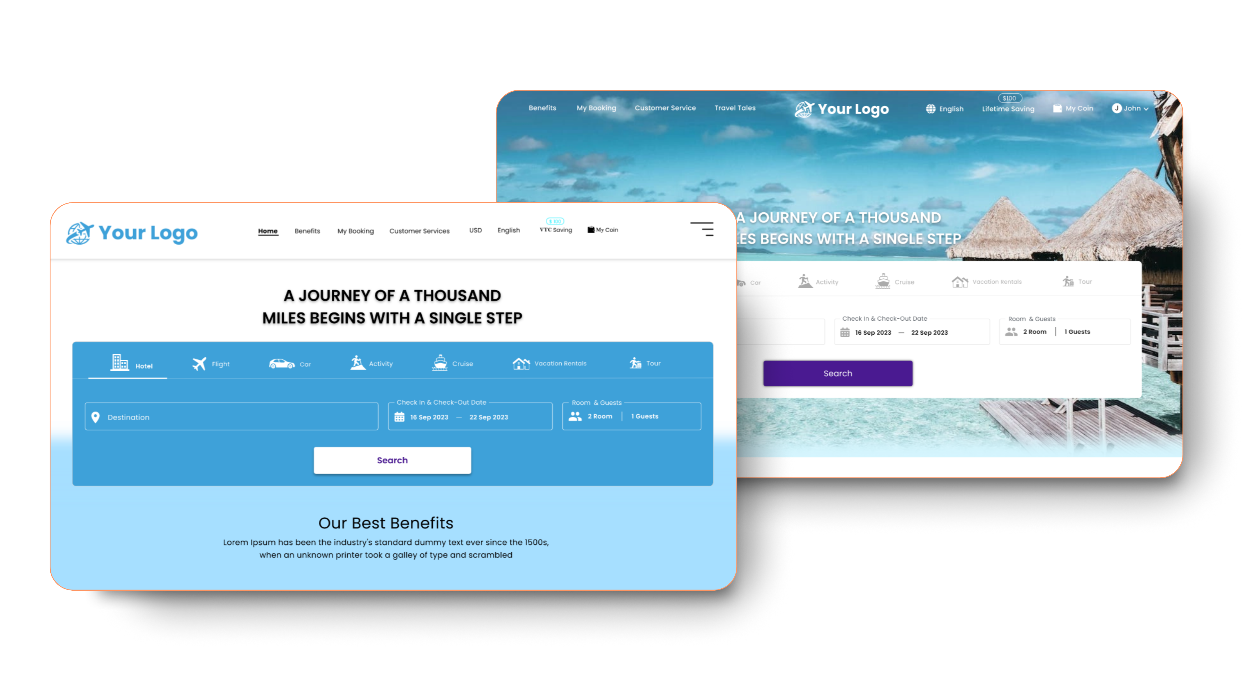 Platform — blue and purple themes